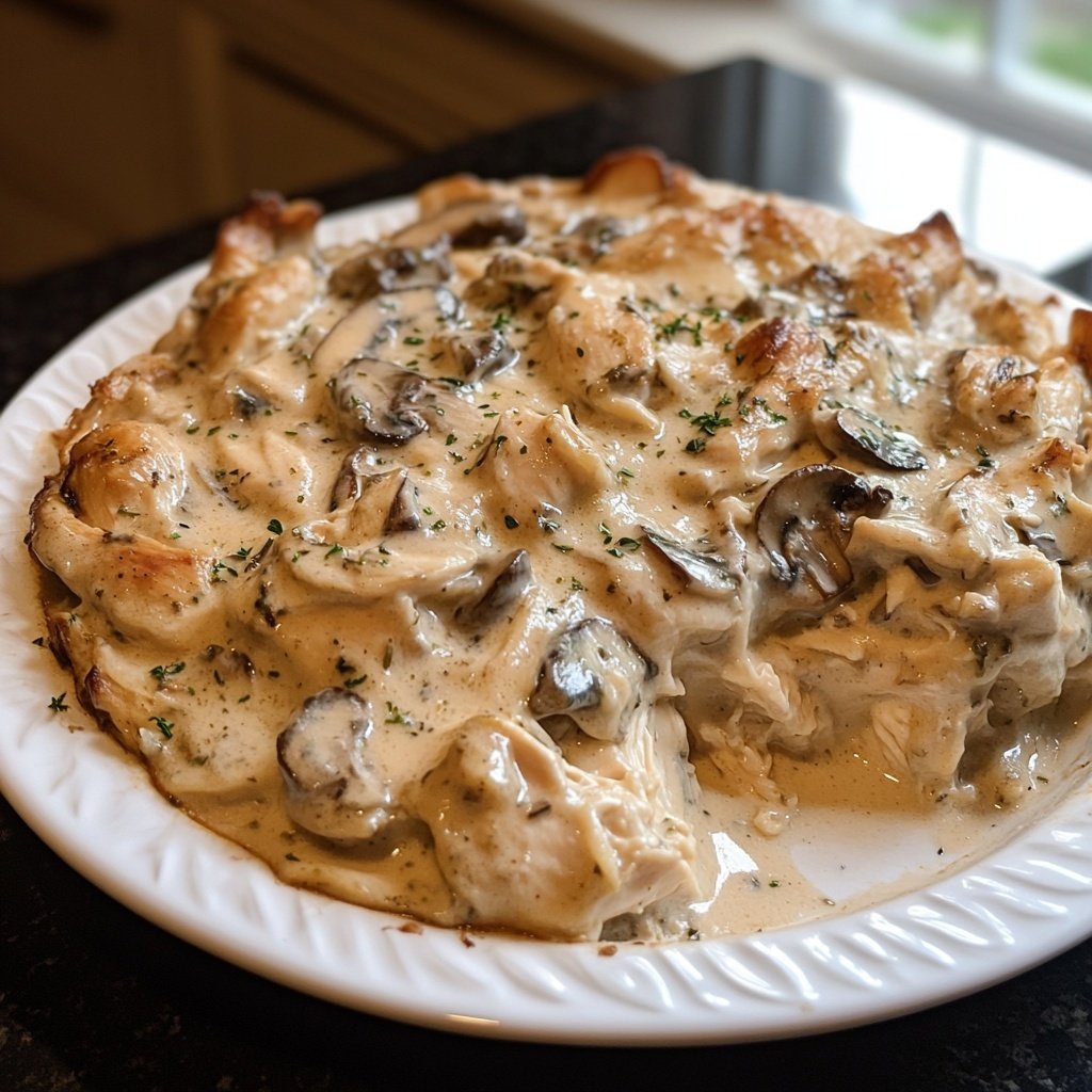 Creamy French Style Chicken Casserole a la Normande