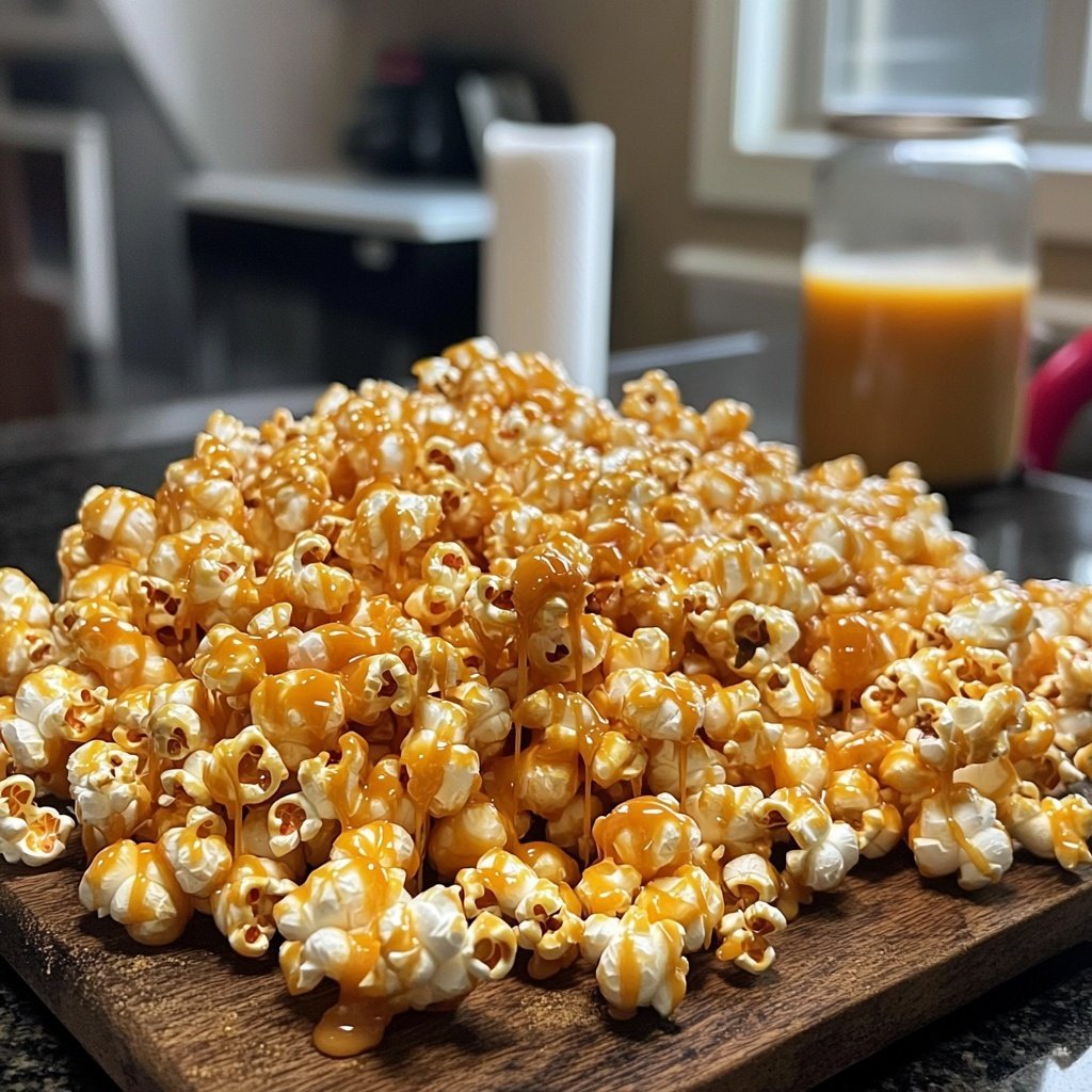 Quick Caramel Corn with Sweetened Condensed Milk