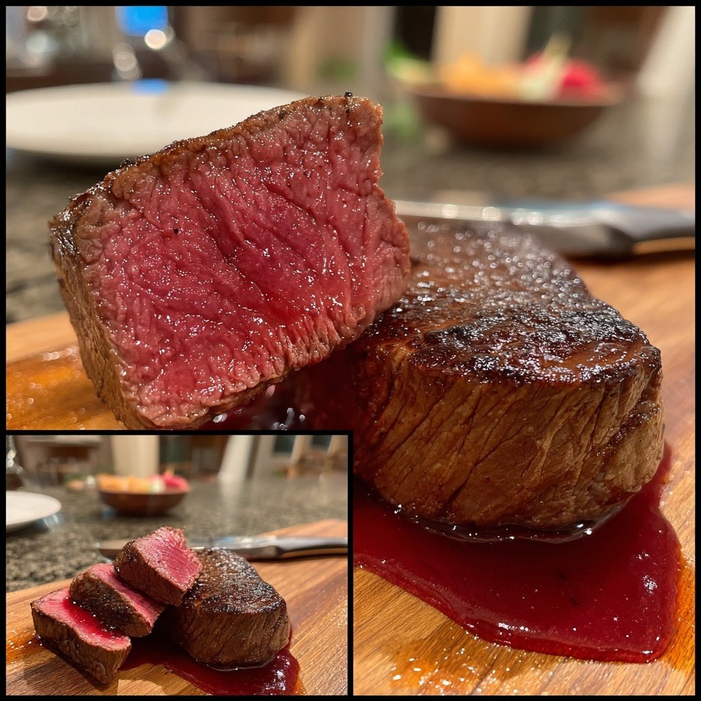 Filet Mignon with Red Wine Reduction