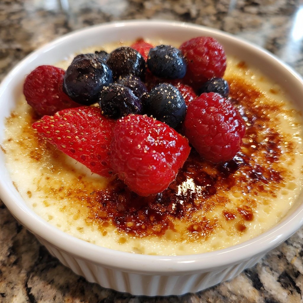 Crème Brûlée with Berries