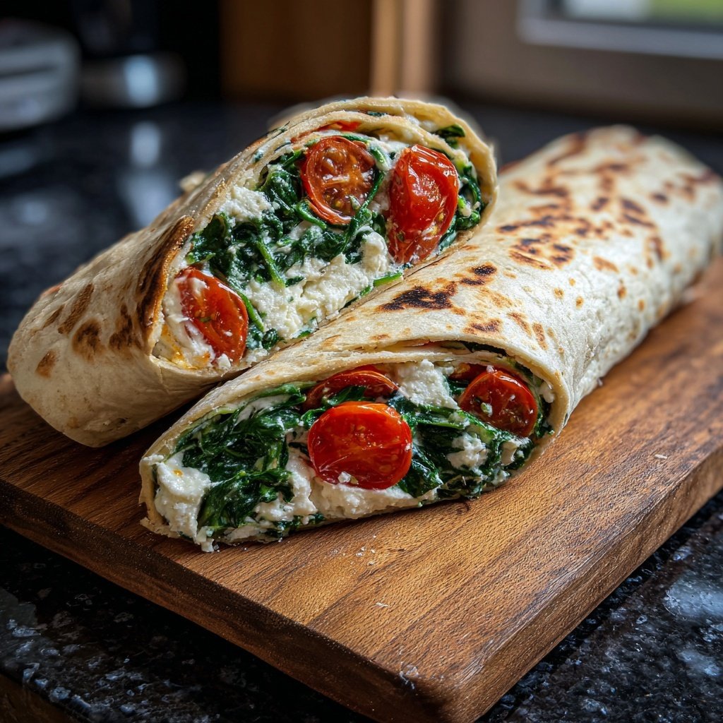 Cottage Cheese Flatbread Wraps