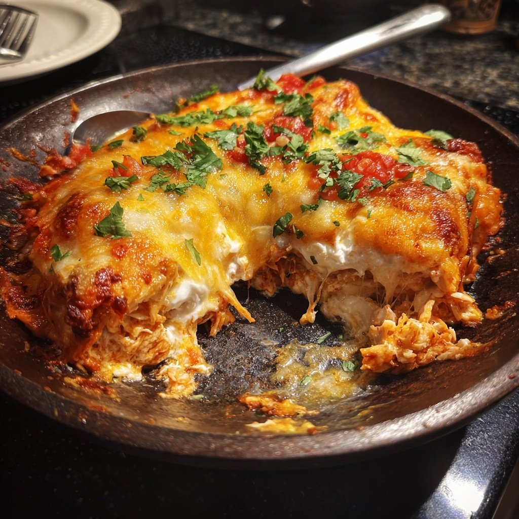 Shredded Chicken Burrito Bake
